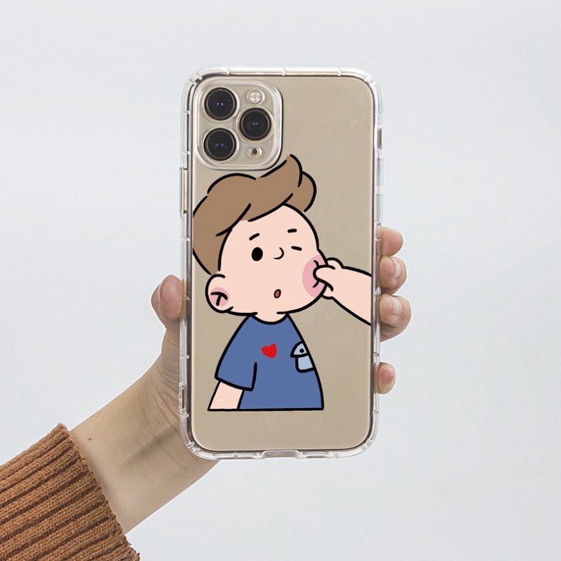 Ốp lưng iphone 6, 6s plus, 7 8 Plus, X, XS, XR, XSMAX, 11, 12, 13 PROMAX TRONG SUỐT ỐP CẶP BÉ TRAI BÉ GÁI PKVN