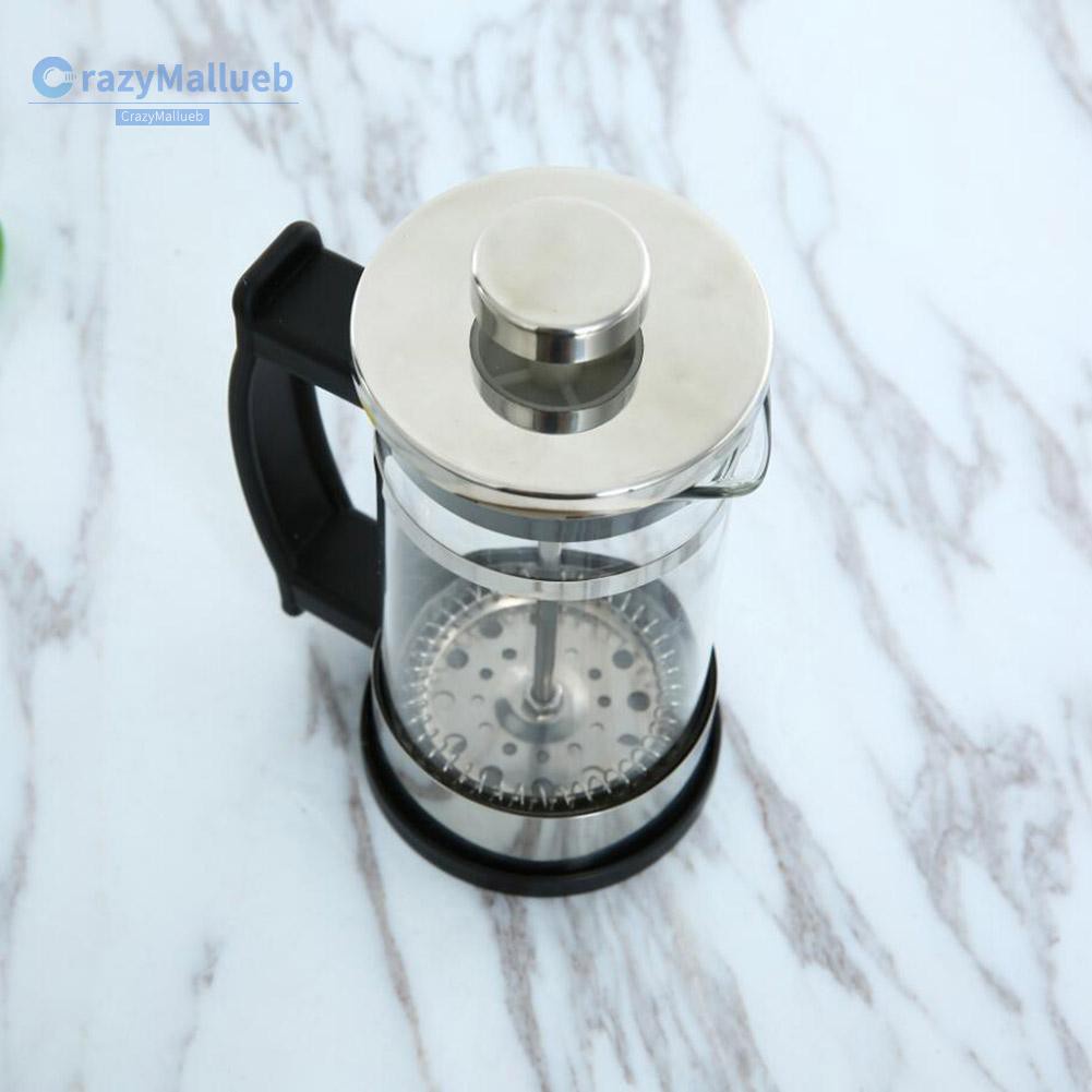 Crazymallueb❤Stainless Steel 304 Pressure Pot Coffee Maker Household Teapot Tea Brewer ❤Kitchen