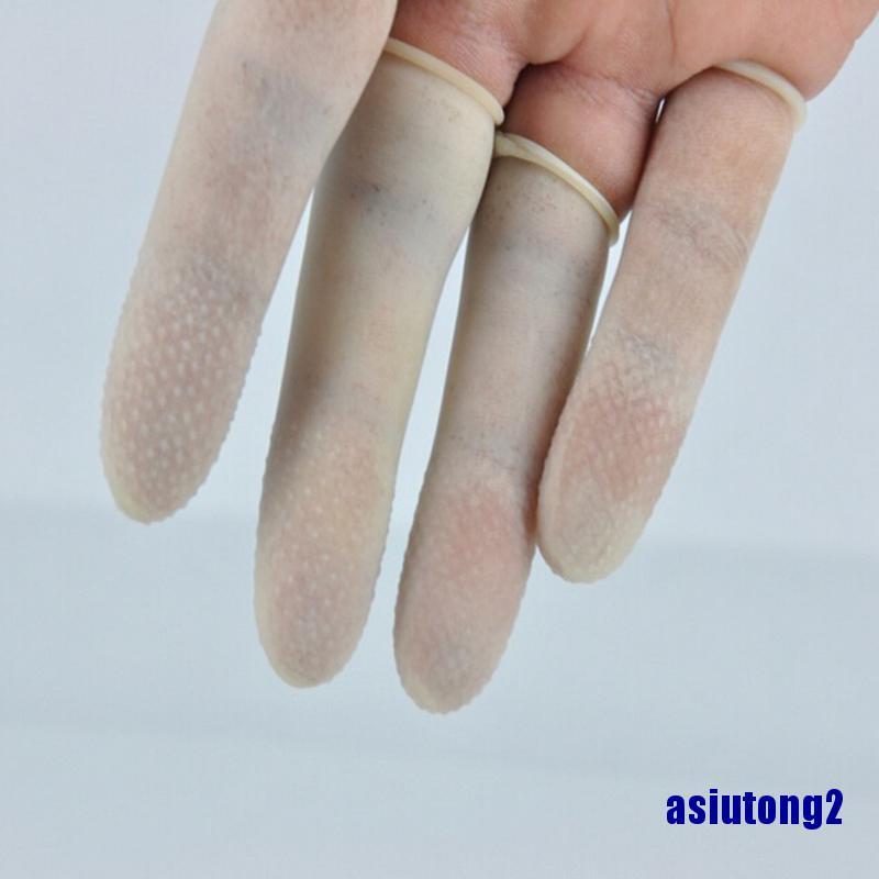 Set 100 bọc đầu ngón tay bảo vệ khi làm móng bằng cao su tự nhiên dày