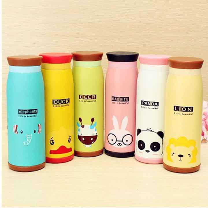 Bình Giữ Nhiệt Hình Thú 500ml- 350ml - Giao Hàng Mẫu Ngẫu Nhiên