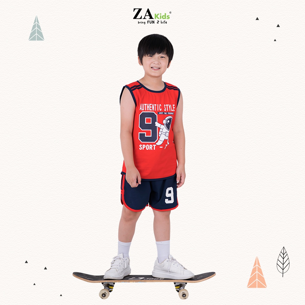 Bộ Quần Áo Thun Sát Nách Bé Trai (2-14 Tuổi) ZA KIDS ZA22166SN