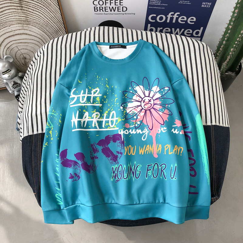 Áo Sweater Tay Dài In Họa Tiết Cá Tính Sành Điệu Cao Cấp | BigBuy360 - bigbuy360.vn