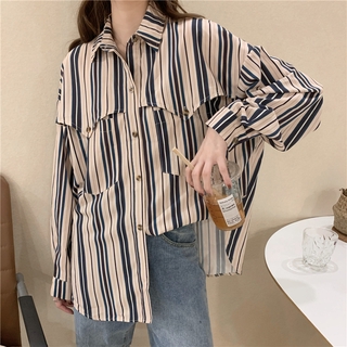 Áo Sơ Mi Nữ Oversize Kẻ Sọc 40855