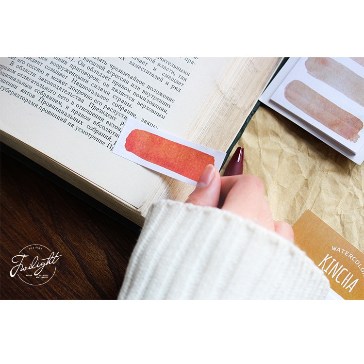 【MEET】Ghi chú post-it, 20 tờ, chuỗi tâm trạng màu nước, ghi chú tin nhắn N lần