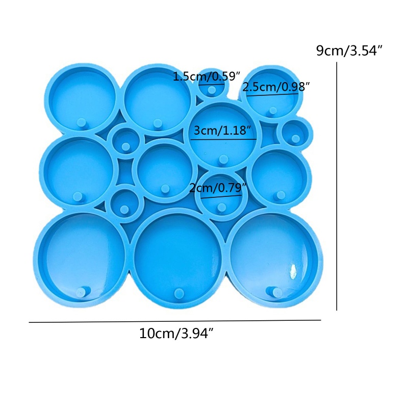 ✿ Khuôn Làm Móc Khóa Resin Epoxy Hình Tròn Có Lỗ DIY