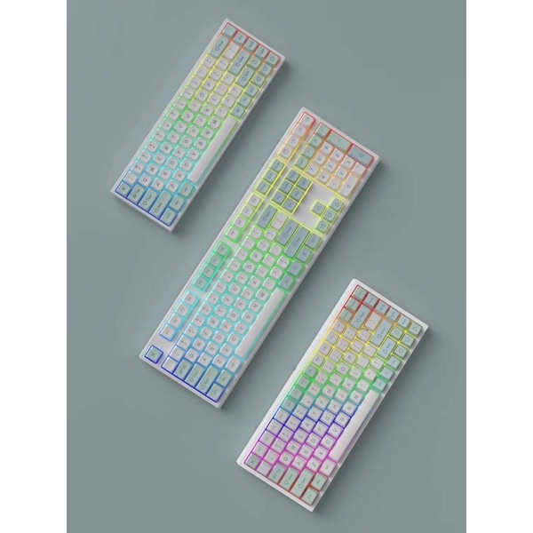 Keycap Cream / Mint PBT Dye - Sub Profile XDA 146key / 130key