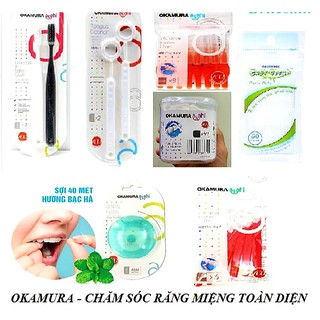 Dòng Sản Phẩm Chăm Sóc Răng Miệng Okamura: Bàn Chải Đánh Răng - Cạo Lưỡi - Tăm & Chỉ Nha Khoa - Bàn Chải Kẽ Răng