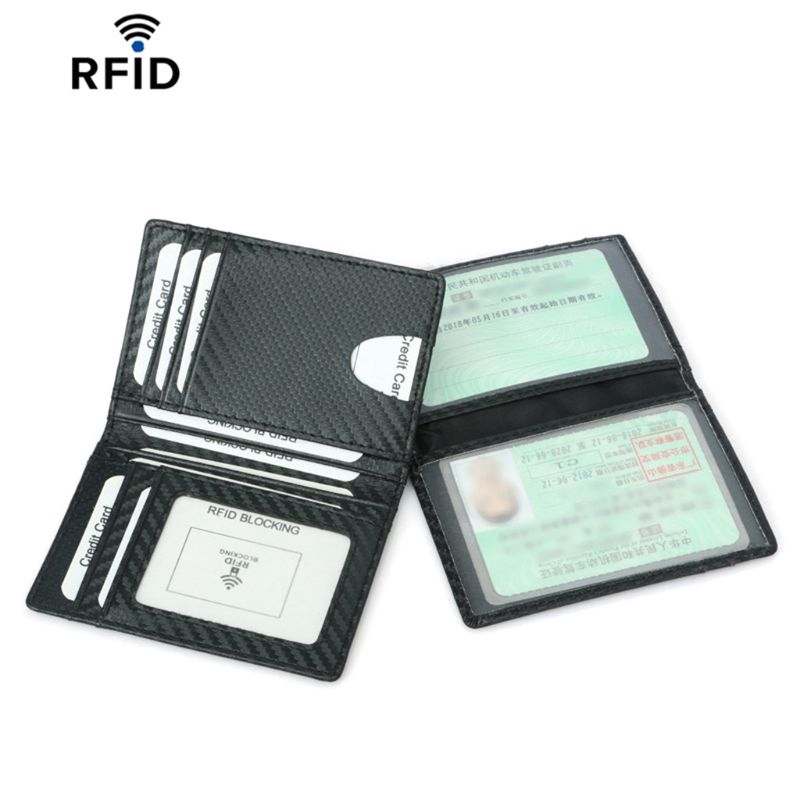 BST❀Men Slim PU Leather Credit Card Driver License Holder Cards Case Pocket Wallet Organizer