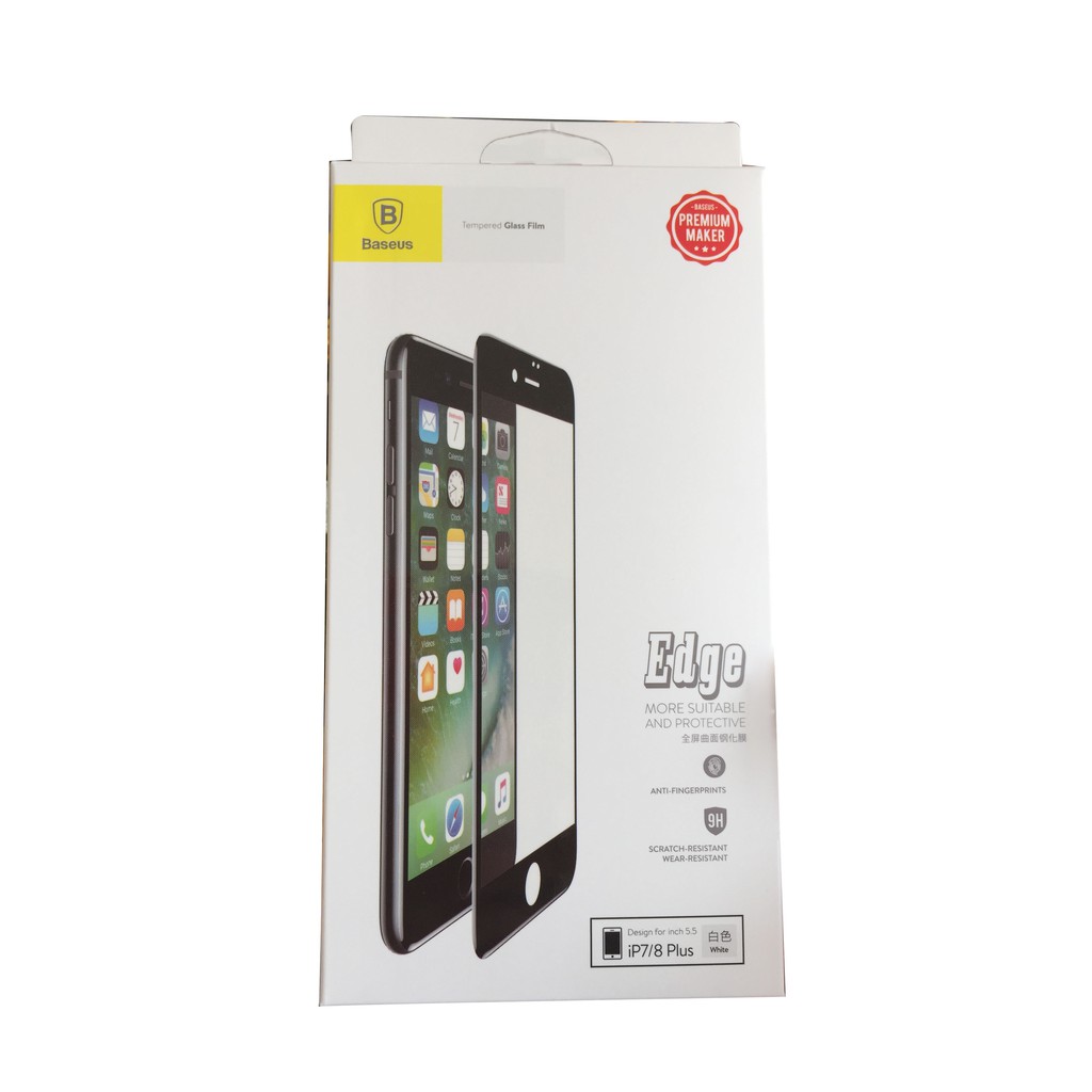 Kính cường lực full màn cho iPhone 7 Plus/iPhone 8 Plus - hiệu Baseus