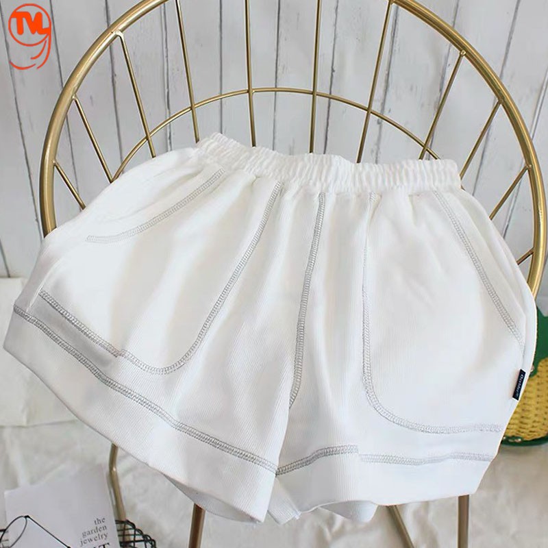 Quần short nữ may chỉ nổi TVL1999, Quần đùi nữ da cá cạp chun ống rộng chất cotton thoáng mát thoải mái cho người mặc | BigBuy360 - bigbuy360.vn