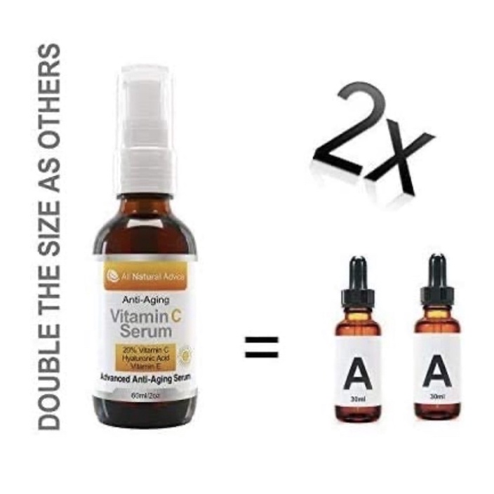 Serum 20% vitamin C organic All Natural Advice trắng da chống lão hoá made in Canada 60ml
