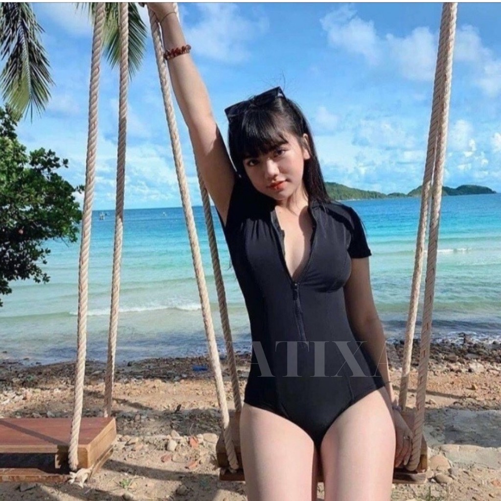 Bikini đồ bơi đi biển một mảnh có tay khoá kéo VATIXA BKN01