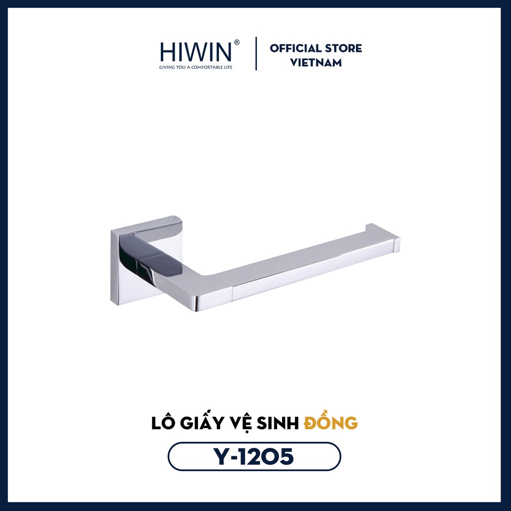 Thanh vắt khăn nhà tắm đồng mạ crom sáng bóng Hiwin Y-1205 kích thước 218x70x45