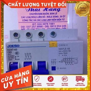Át chống giật 3 pha dz47-63a /220 v