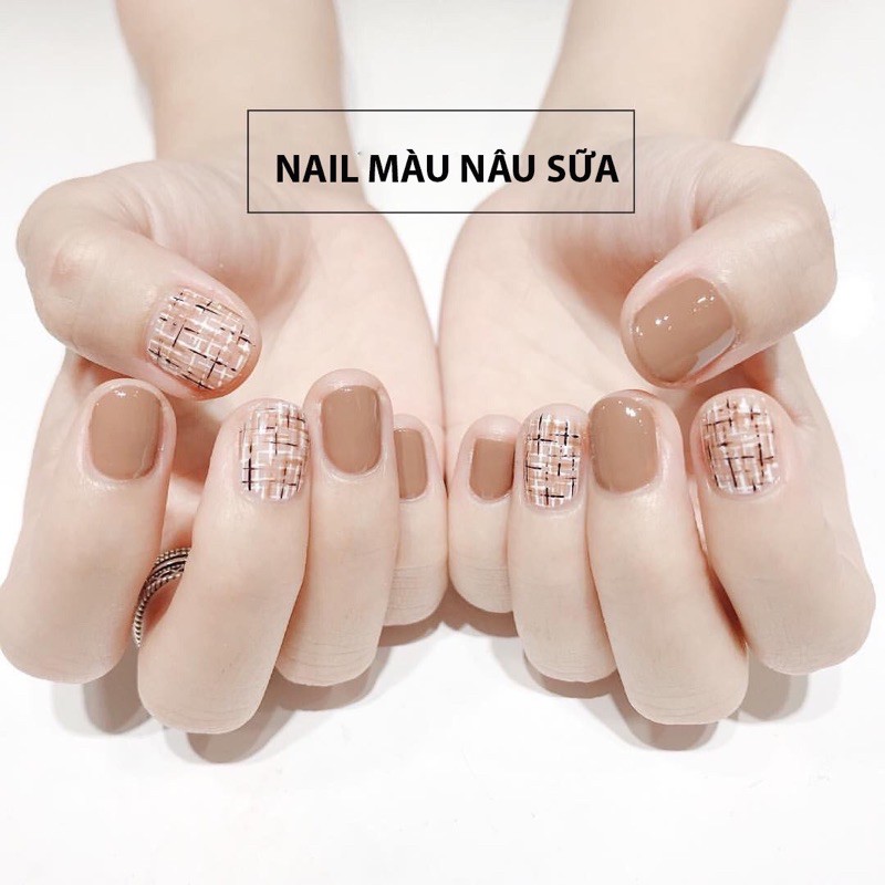 Mẫu Nail Màu Nâu Đơn Giản Đẹp, Tôn Da, Sáng Da