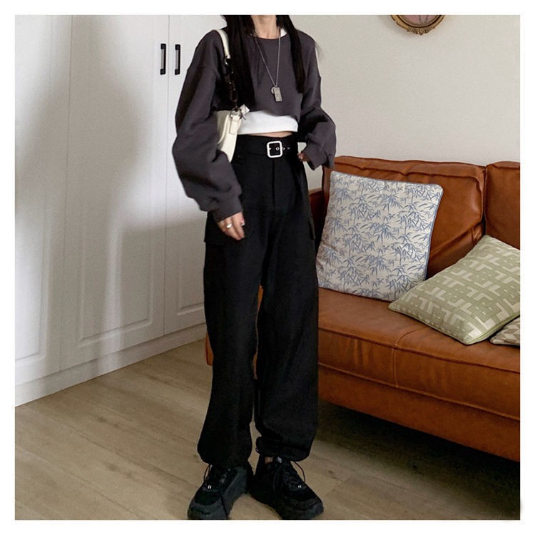 Set Áo Lửng Tay Ngắn Và Quần Dài Thời Trang Dành Cho Nữ