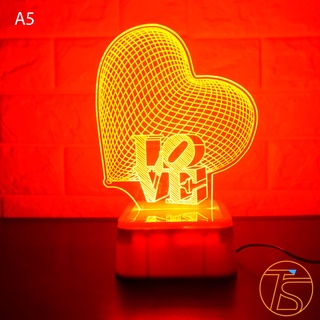 Quà Tặng Đèn Led 3D Phát Sáng Nhiều Màu Nguồn Usb 5V Cho Lễ Quốc Tế Phụ Nữ 8/3 - Quà tặng Sinh Nhật Cho Bạn Gái