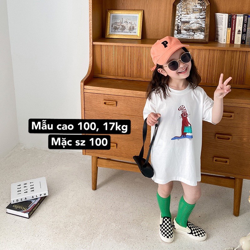 Váy Cotton Xuông Cho Bé Gái Mùa Hè Của Hãng Ambb Kids cho bé 1-7 tuổi (có clip, ảnh thật)