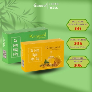 Xà Bông Thảo Dược Mướp Đắng, Nghệ Mật Ong Kanaval 100g - Xà Bông Handmade Làm Sạch Da, Giảm Mụn Lưng, Trắng Da Mờ Thâm