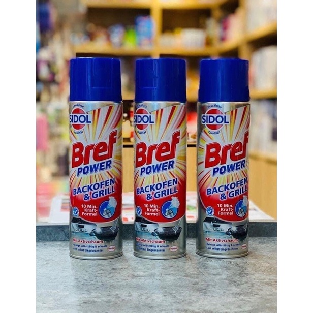Chai xịt vệ sinh nồi chiên không dầu, lò nướng, lò vi sóng Bref Power 500ml