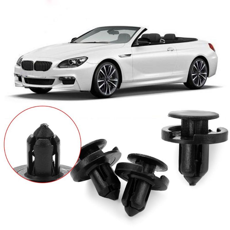 Bộ 50 Đinh Tán , Chốt Bấm loại 8mm và 10 mm Loại Chắn Bùn Ô tô, cản trước và sau Toyota và Honda Civic