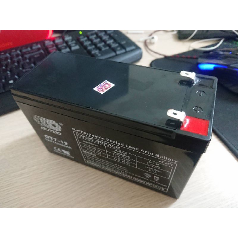 Ắc quy xe điện trẻ em OUTDO 12V-7Ah | Ắc quy Quạt tích điện | Chính hãng, Date mới - xe chạy lâu, mạnh