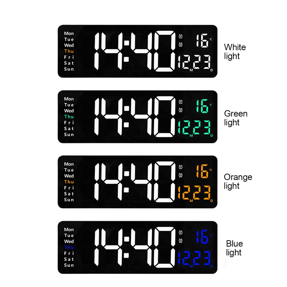 Đồng Hồ Treo Tường Điều Khiển Từ Xa Màn Hình LED Digital Clock