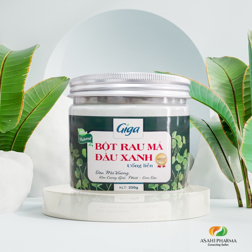 Bột rau má nguyên chất - Collagen giúp giải nhiệt, làm đẹp chống lão hoá, không chất bảo quản