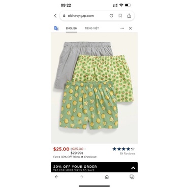 Quần đùi ngủ cho nam xuất xịn Old.Navy