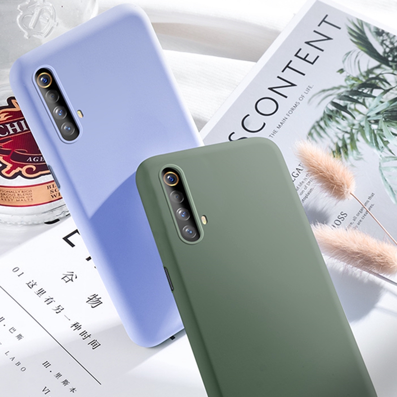 Ốp điện thoại cặp đôi silicon mềm màu kẹo chống sốc cho Realme X50 XT X2 Pro Realme X