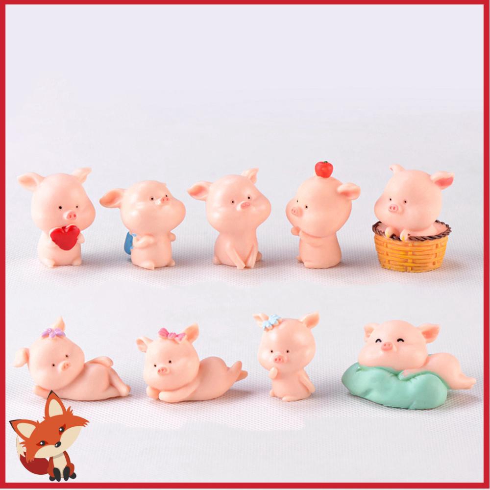 Đồ Chơi Mô Hình Gia Đình Heo Mini Trang Trí Sân Vườn DIY