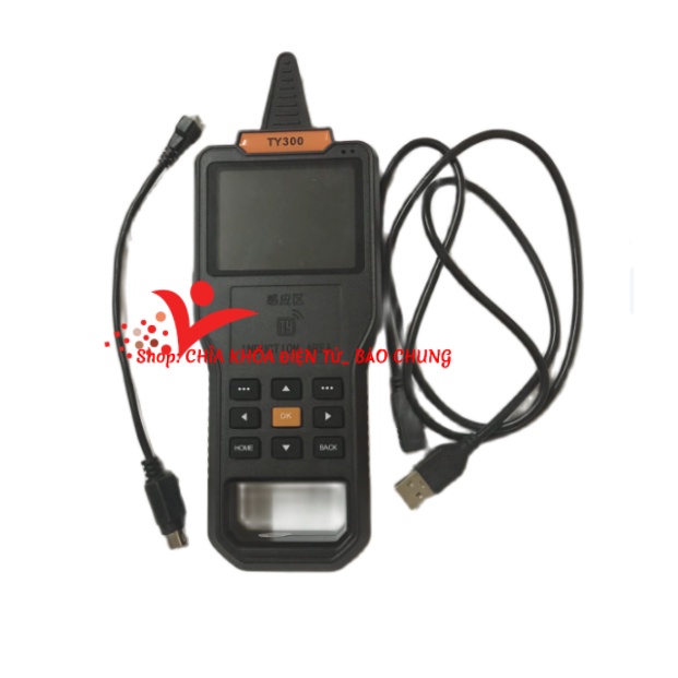 Máy TY300 đọc mã, copy, tạo chương trình chìa khóa điều khiển ô tô,cửa cuốn,thẻ từ..đã được mã hóa sang tiếng việt.