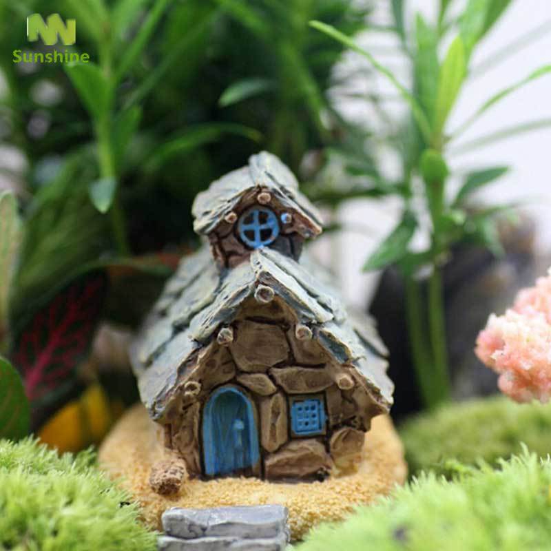 Mô hình mini hình ngôi nhà bằng resin dùng trang trí tiểu cảnh