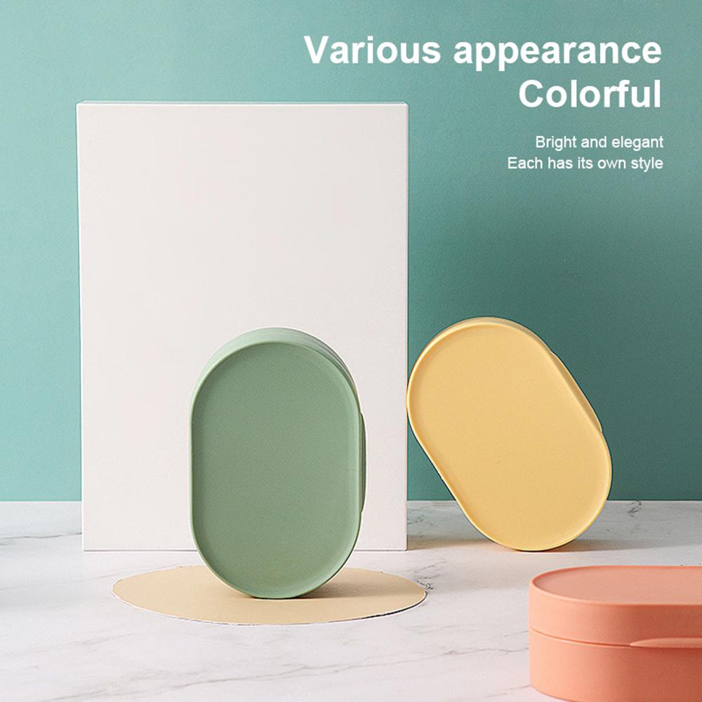 ♫DAPHNE♫ Plastic Soap Box Dispenser Waterproof Soaps Rack Soap Dish With Lid Travel Sponge Holder Container Sealed Bathroom Accessory Dish Plate Case/Multicolor