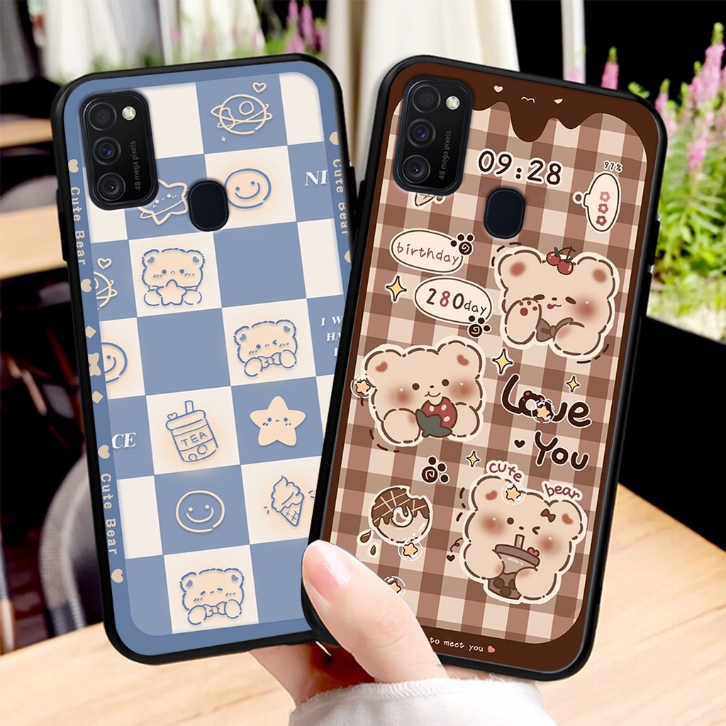 Ốp lưng Samsung M21 / M31 / M30S in hình 3D GẤU cute be@r, soda, happy day cực hot ,thời thượng