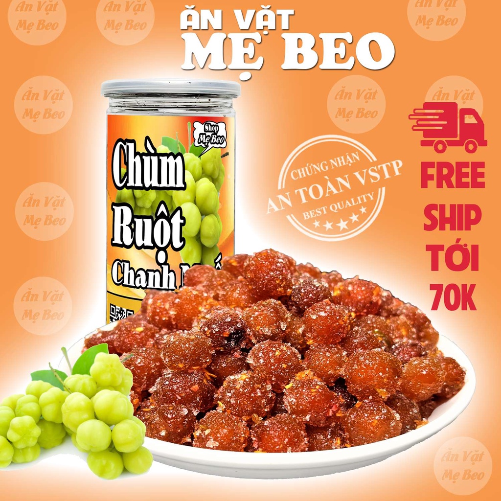 500Gr Chùm Ruột Chanh Muối Ngào Đường Shop Mẹ Beo