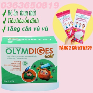 Cốm Olymdiges Gold Hôp 20 gói cải thiện biếng ăn suy dinh dưỡng, giúp trẻ ăn ngon, hệ tiêu hóa khỏe mạnh