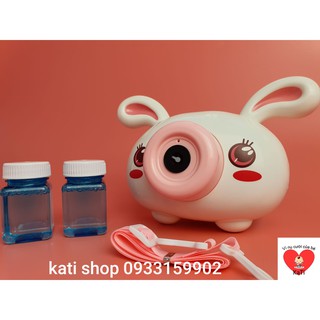 Máy ảnh thỏ cute thổi bong bóng