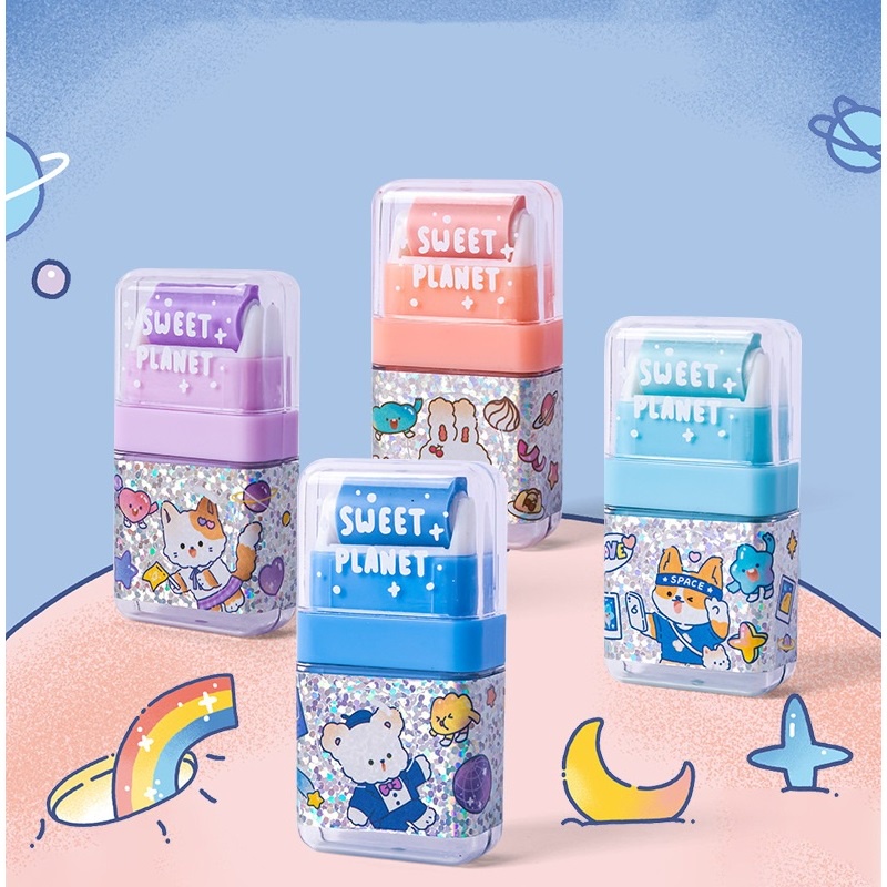 1 Cục Tẩy Bút Chì Hình Hành Tinh Hai Mặt Mini Dễ Thương Làm Sạch Hiệu Quả C7118