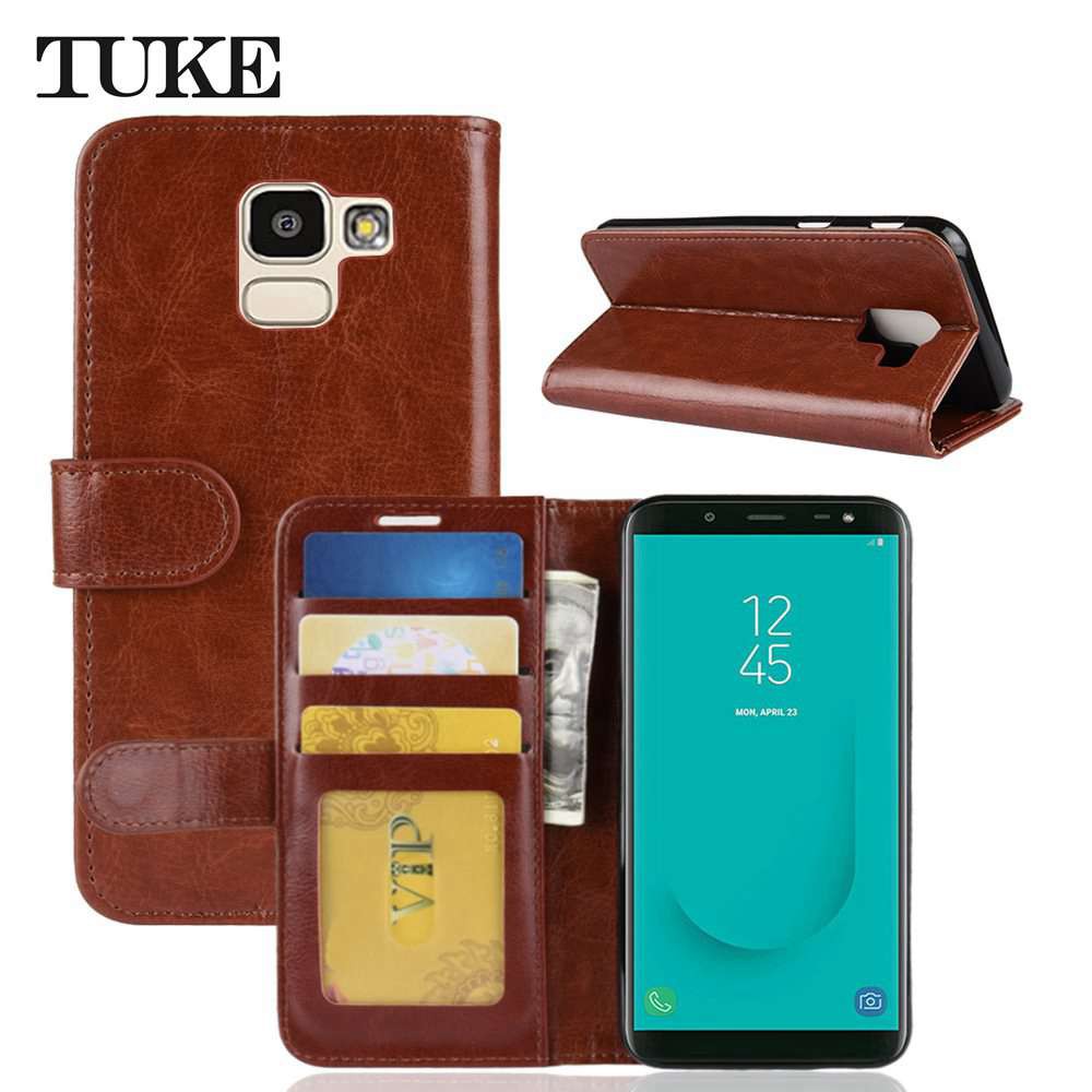 Bao da thời trang TUKE cho điện thoại Samsung Galaxy J3 J4 J6 A6 Plus 2018 | BigBuy360 - bigbuy360.vn