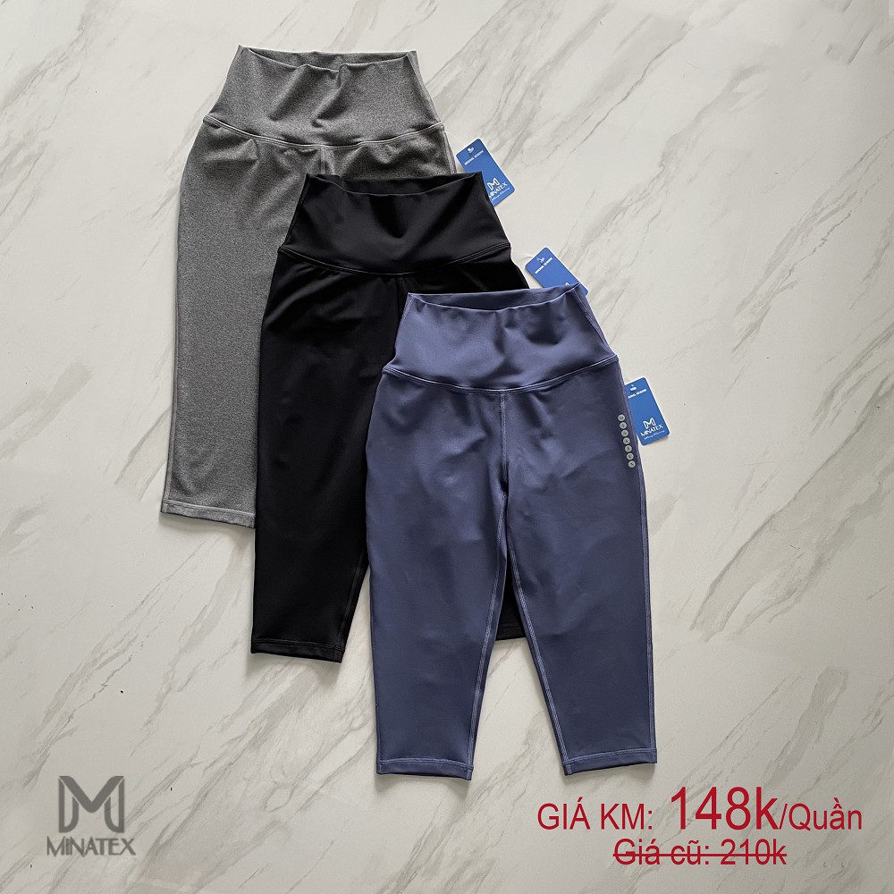 Quần lửng cạp cao tập gym yoga chạy bộ nâng mông tôn dáng chất lượng tiêu chuẩn hàng xuất khẩu