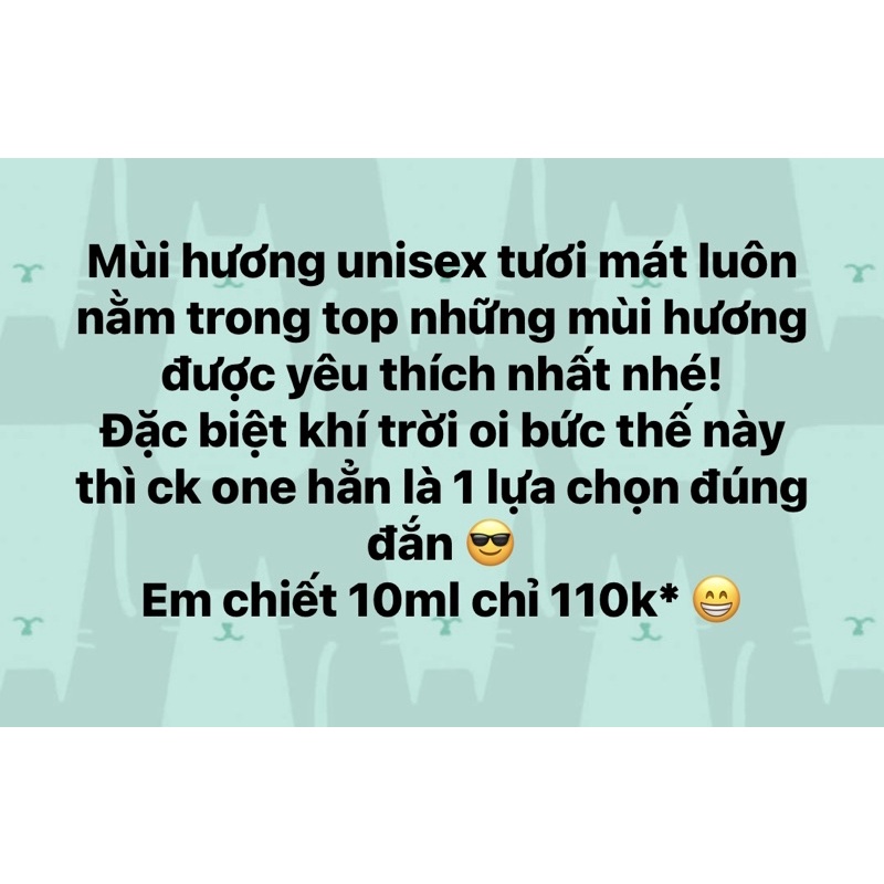 Chiết 10ml nước hoa CK one