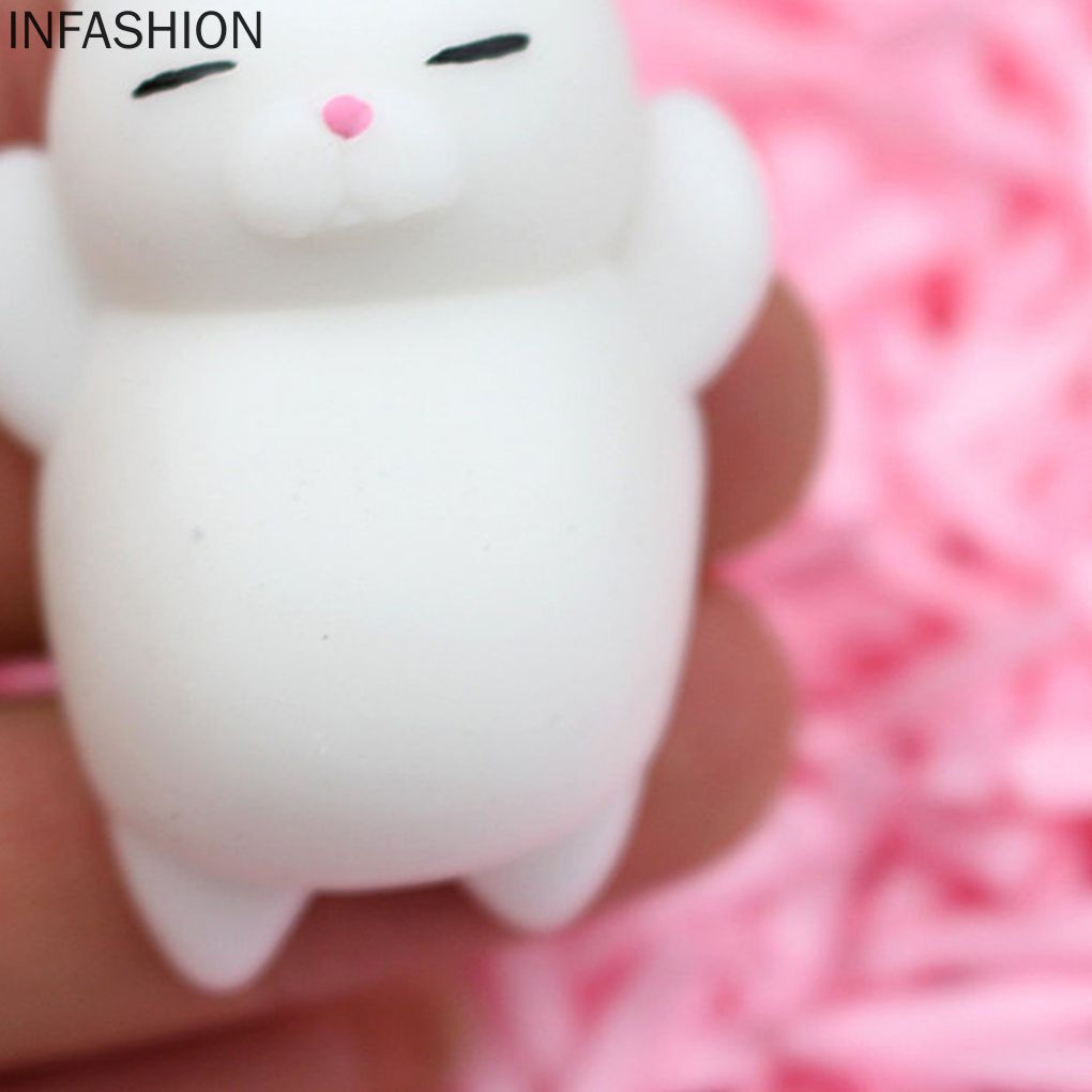 Đồ Chơi Nắn Bóp Đàn Hồi Giảm Stress Hình Chú Mèo Dễ Thương