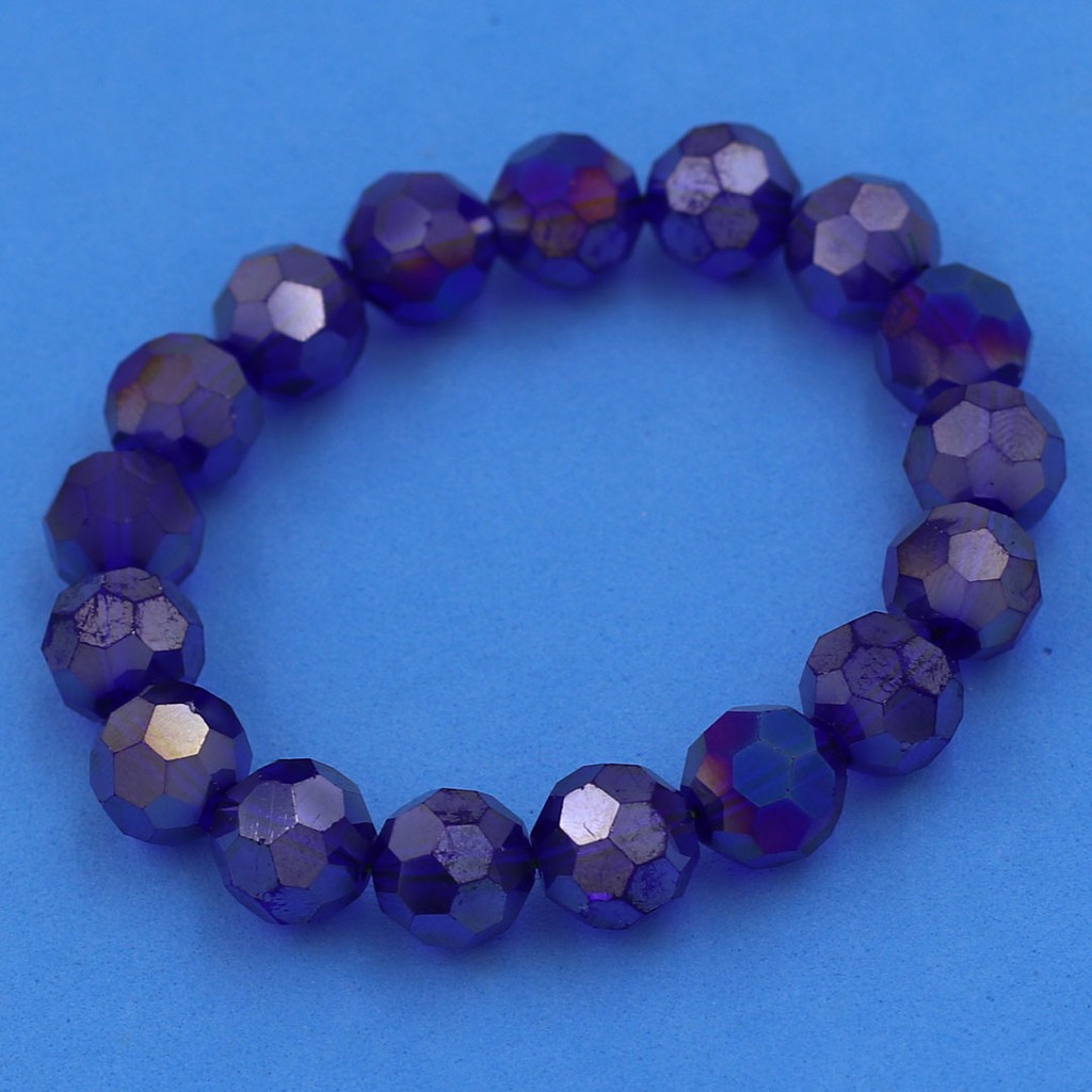 Vòng chuỗi pha lê cắt giác nhiều màu 10 ly - Vòng tay phong thủy