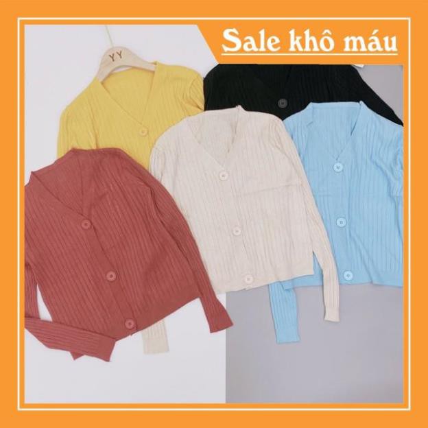 ÁO LEN CARDIGAN CÀI CÚC DÁNG NGẮN HOT HIT - Đầm Nữ ANHStore