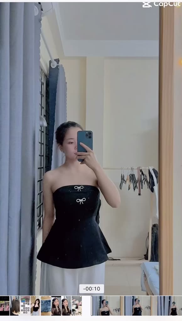 Set Áo Quây Cup Ngực Tuyết Mưa Tag Nơ Kèm Quần Suông Ống Rộng Có Lớp Lót | BigBuy360 - bigbuy360.vn