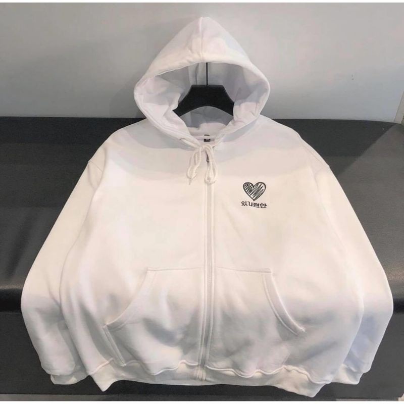(FREESHIP) ❤ Áo khoác hoodie nỉ dây kéo form rộng HEART (ẢNH THẬT) đủ Size M,L,XL | BigBuy360 - bigbuy360.vn