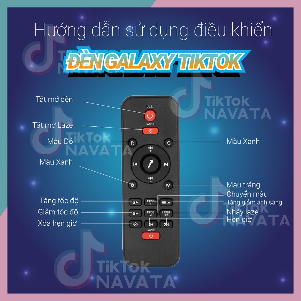 Đèn Led GALAXY TikTok đèn trần ngàn sao hot Tiktok Led thiên hà galaxy vũ trụ trang trí phòng ngủ hoặc quay video