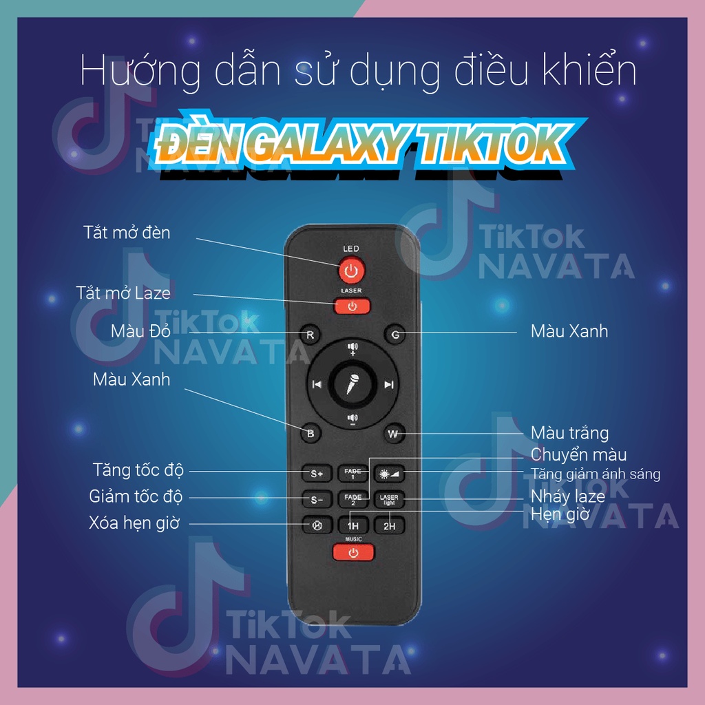 Đèn Led GALAXY TikTok đèn trần ngàn sao hot Tiktok Led thiên hà galaxy vũ trụ trang trí phòng ngủ hoặc quay video | BigBuy360 - bigbuy360.vn