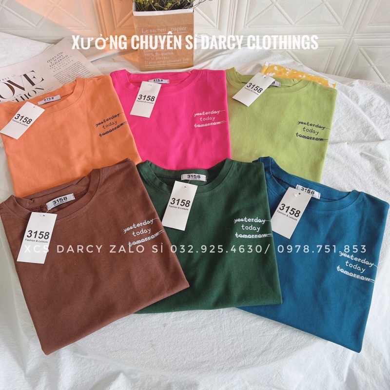 áo thun 3158 ✨ FREESHIP ✨ mẫu yesterday basic áo thun cotton nam nữ